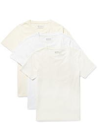 Maison Margiela Three Pack Slim Fit Cotton Jersey T Shirts