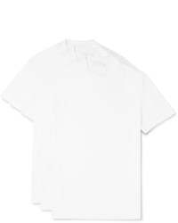 Prada Three Pack Slim Fit Cotton Jersey T Shirts