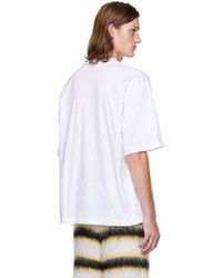 Marni Three Pack White Embroidered T Shirts