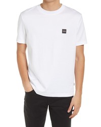 BOSS Tiburty 278 Logo Patch T Shirt In White At Nordstrom