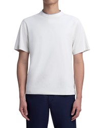 Bugatchi Tipped Crewneck T Shirt In Chalk At Nordstrom