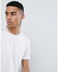Lacoste Tipped Logo T Shirt In White