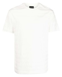 Emporio Armani Tonal Stripe Cotton T Shirt