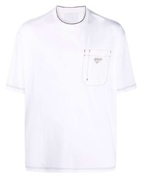Prada Triangle Logo Chest Pocket T Shirt