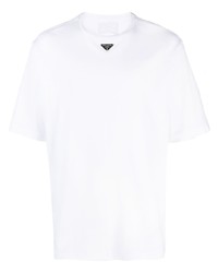 Prada Triangle Logo Cotton T Shirt