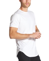 Cuts Trim Fit Elongated Crewneck T Shirt In White At Nordstrom