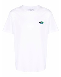 Lacoste Triple Logo Patch Crewneck T Shirt