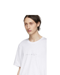 Helmut Lang White Alien Logo T Shirt