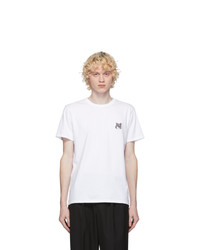 MAISON KITSUNÉ White And Grey Fox Head Patch T Shirt