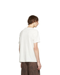 Acne Studios White Bla Konst Tiger Badge T Shirt