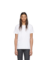 Naked and Famous Denim White Circular Knit T Shirt