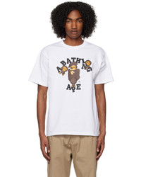 BAPE White College Milo T Shirt