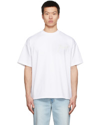Recto White Cotton Jersey Oversized T Shirt