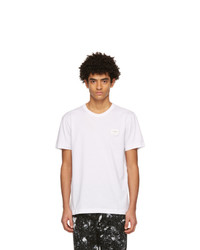 Dolce and Gabbana White Cotton Logo Plaque T Shirt