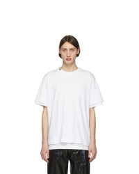 Sacai White Cotton T Shirt