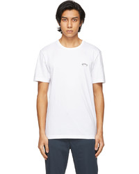 BOSS White Curved T Shirt