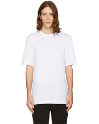 Helmut Lang White Cut Hem T Shirt