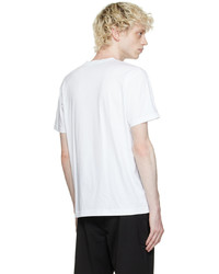 Sunspel White Embroidered T Shirt