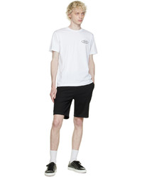 Sunspel White Embroidered T Shirt
