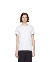 Moncler White Flag Sleeves T Shirt