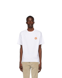 MAISON KITSUNÉ White Flower Fox Patch T Shirt