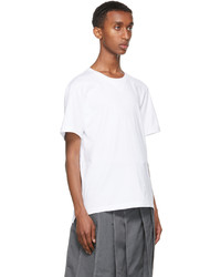 Thom Browne White Gusset Rwb Tipping Stripe T Shirt