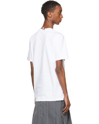 Thom Browne White Gusset Rwb Tipping Stripe T Shirt