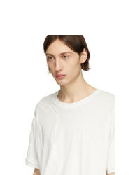 Isabel Benenato White Hem Detail T Shirt