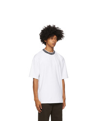 Acne Studios White Jacquard Logo T Shirt