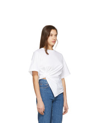 See by Chloe White Knotted T Shirt