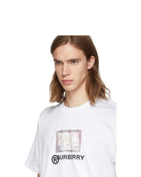 Burberry White Logo Adson T Shirt