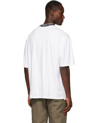 Acne Studios White Logo Collar T Shirt