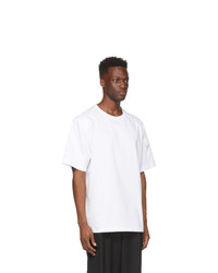 Juun.J White Logo Sleeve Pocket T Shirt