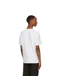 Moncler White Logo Sleeve T Shirt