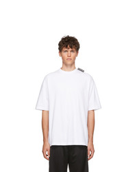 Balenciaga White Logo Tab Regular T Shirt