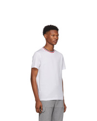 Moncler White Maglia Contrast Collar T Shirt