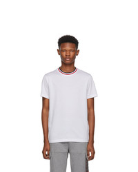 Moncler White Maglia Contrast Collar T Shirt