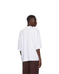 Jil Sander White Mock Neck T Shirt