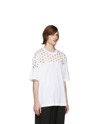 Maison Margiela White Oversized Cut Out T Shirt