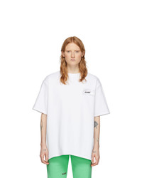 Ader Error White Oversized Vinyl T Shirt