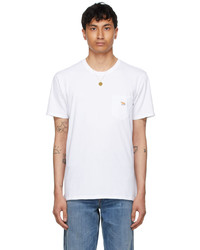 MAISON KITSUNÉ White Profile Fox Patch Pocket T Shirt