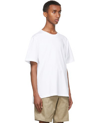 Thom Browne White Relaxed Fit Side Slit T Shirt