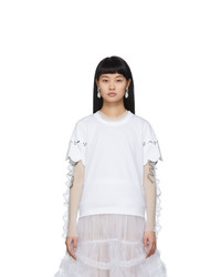 Noir Kei Ninomiya White Scallop T Shirt