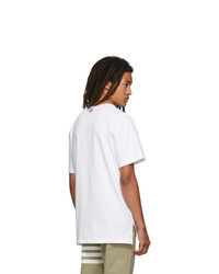 Thom Browne White Side Slit Relaxed Fit T Shirt