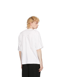 N. Hoolywood White Staple Front T Shirt