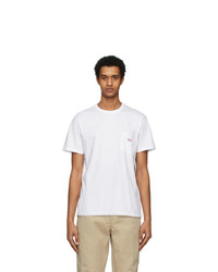 MAISON KITSUNÉ White Tricolor Fox T Shirt