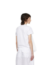 Noir Kei Ninomiya White Tulle Overlay T Shirt