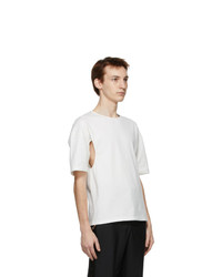 Vejas White Underarm Cut Out T Shirt