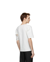 Vejas White Underarm Cut Out T Shirt