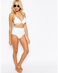 Asos Mix And Match Crochet Lace Molded Triangle Strappy Tie Back Bikini Top